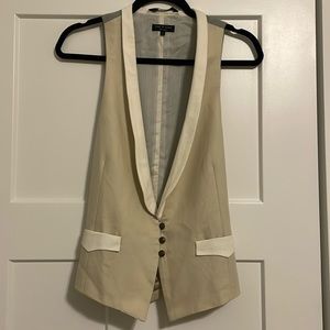 Rag & Bone Back Tie Vest with patterned back